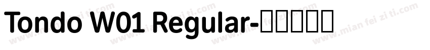 Tondo W01 Regular字体转换